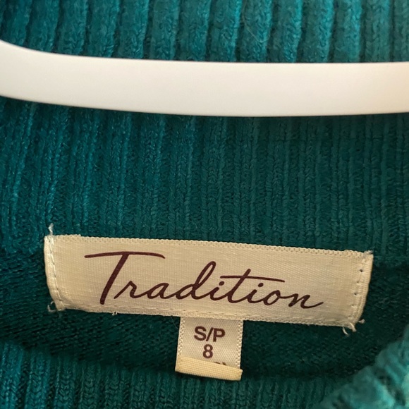 Turquoise knit sweater - Picture 2 of 2